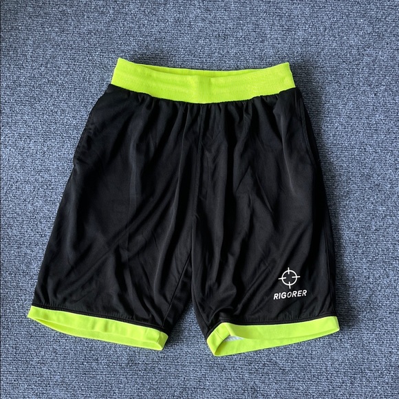 Igor Other - Igor Black Athletic Shorts with Neon Yellow Waistband and Hem
